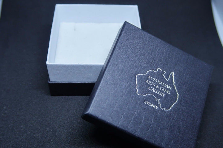 Australian Solid Inlaid Opal Pendant 18ct White Gold Penguin Setting Pendant Australian Opal House 