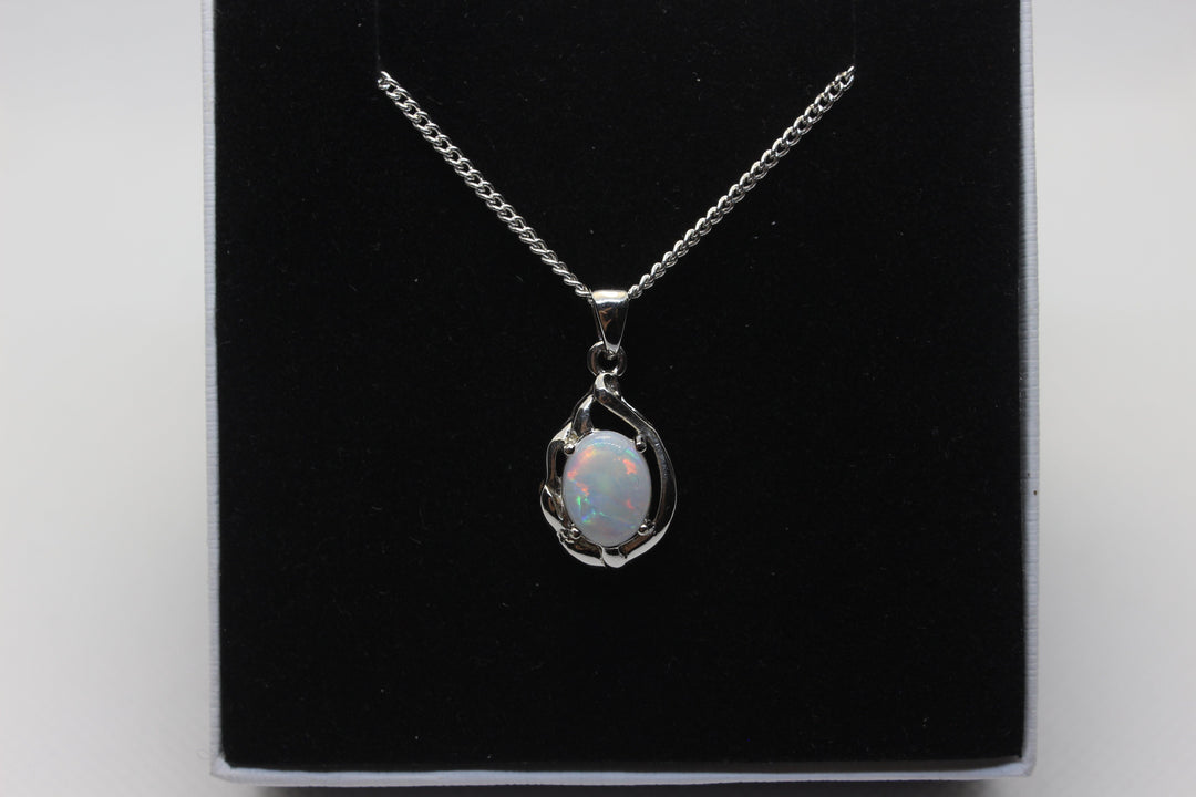 Australian Natural Solid Crystal Opal Pendant Sterling Silver Setting SOLD OUT Pendant Australian Opal House 