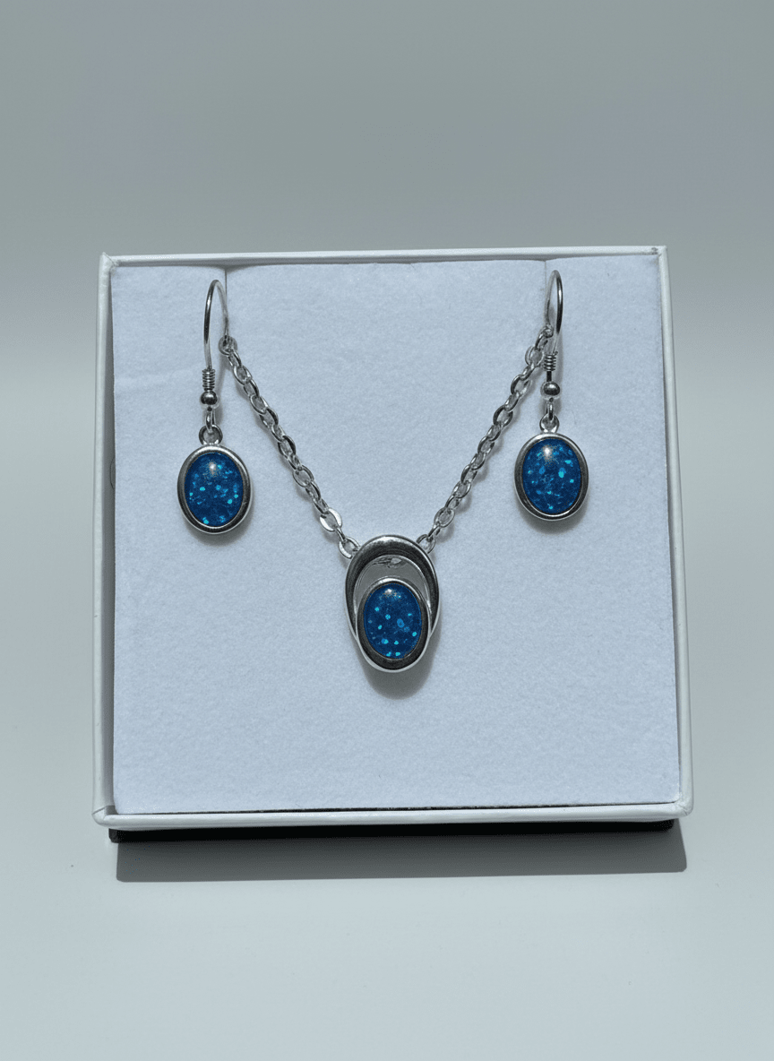 Australian Triplet Opal Set in Sterling Silver Setting Set Australian Opal House 