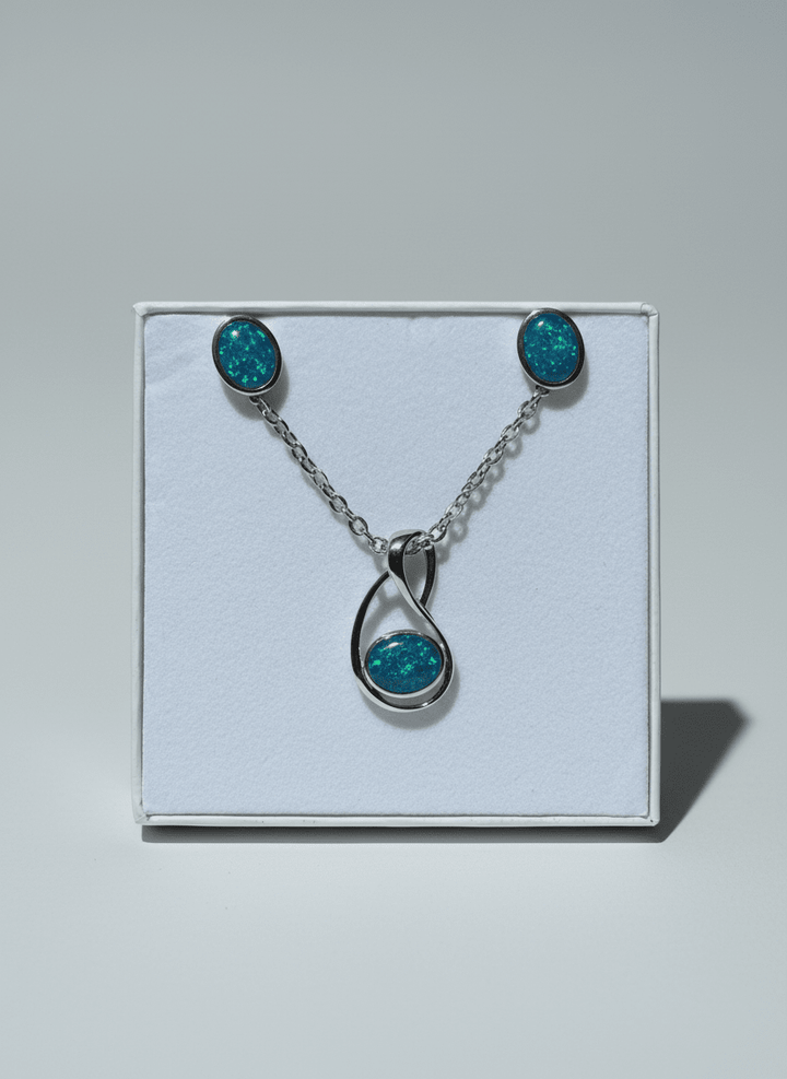 Australian Triplet Opal Set in Sterling Silver Setting Set Australian Opal House Studs 